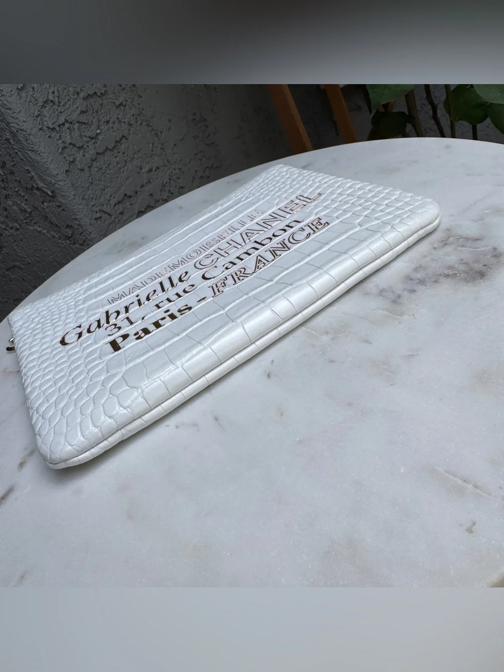 Chanel Croc Embossed Leather O-Case